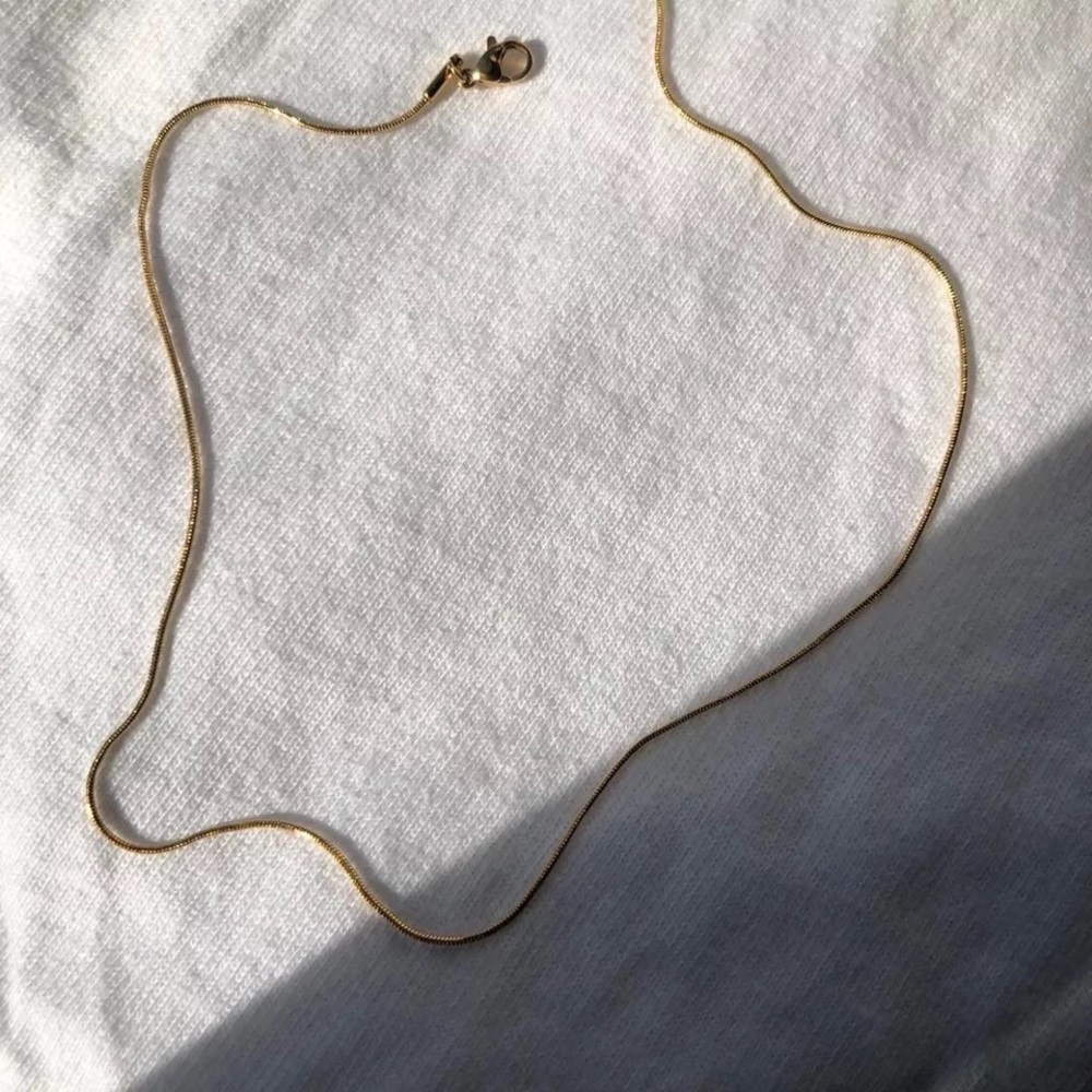 14k Gold Snake Necklace Chain